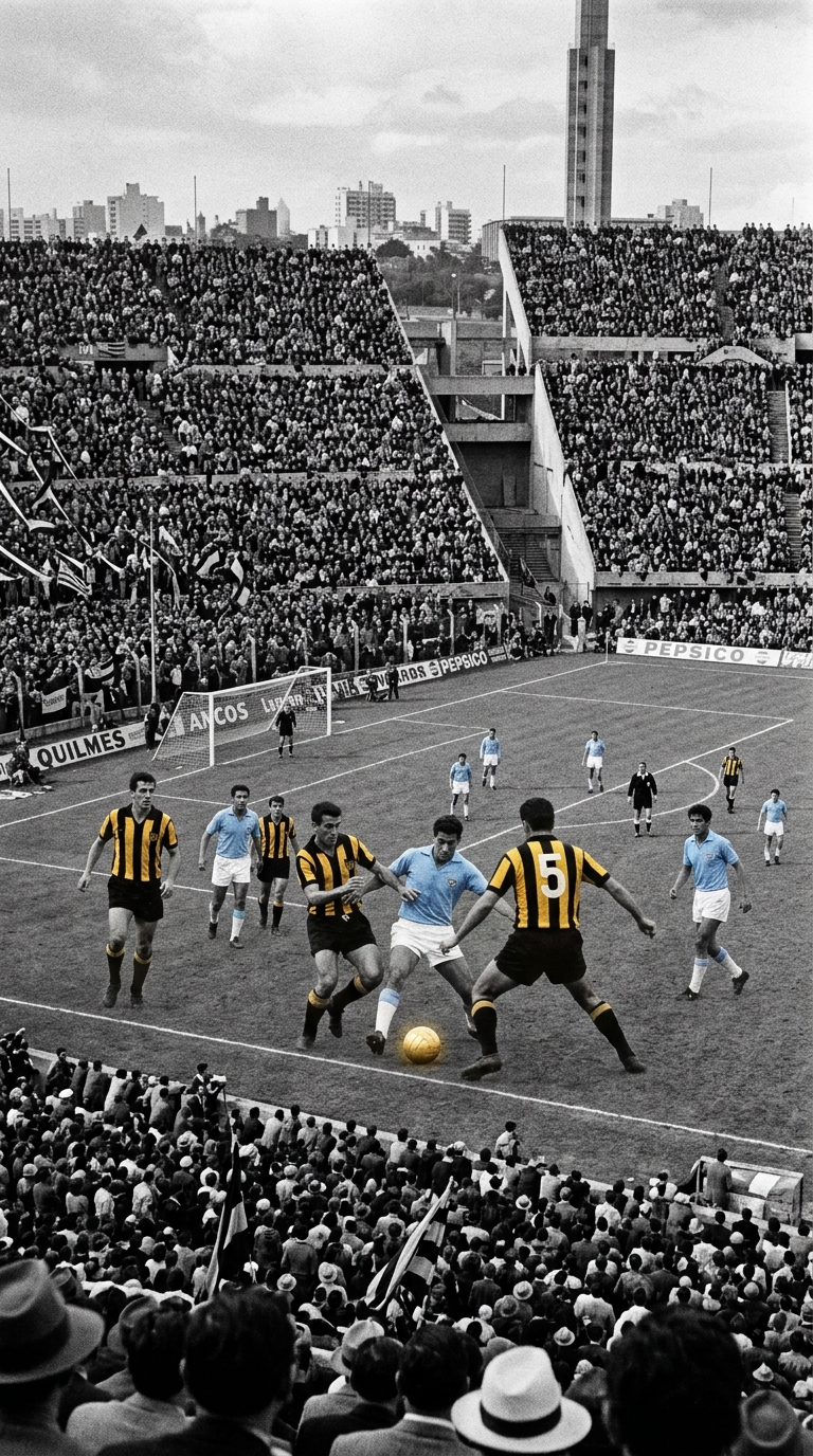El Estadio Centenario en 1960: 35.000 personas presenciaron el nacimiento de la Libertadores
